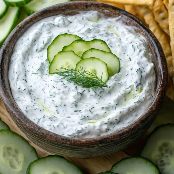 Cucumber Dip with Sour Cream and Dill