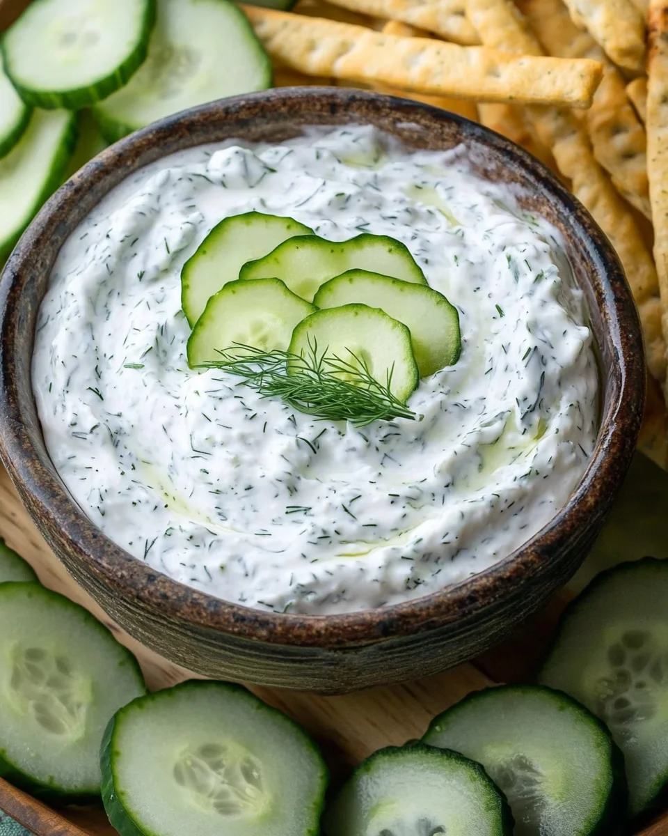 Cucumber Dip with Sour Cream and Dill