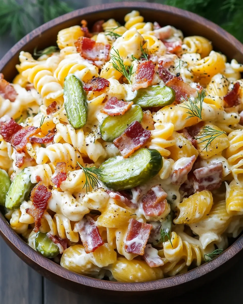 Dill Pickle Bacon Pasta Salad That Will Wow Your Taste Buds