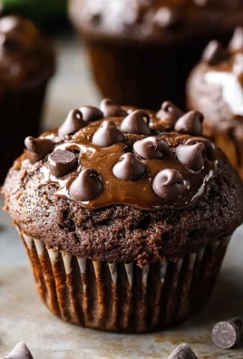 Double Chocolate Zucchini Muffins