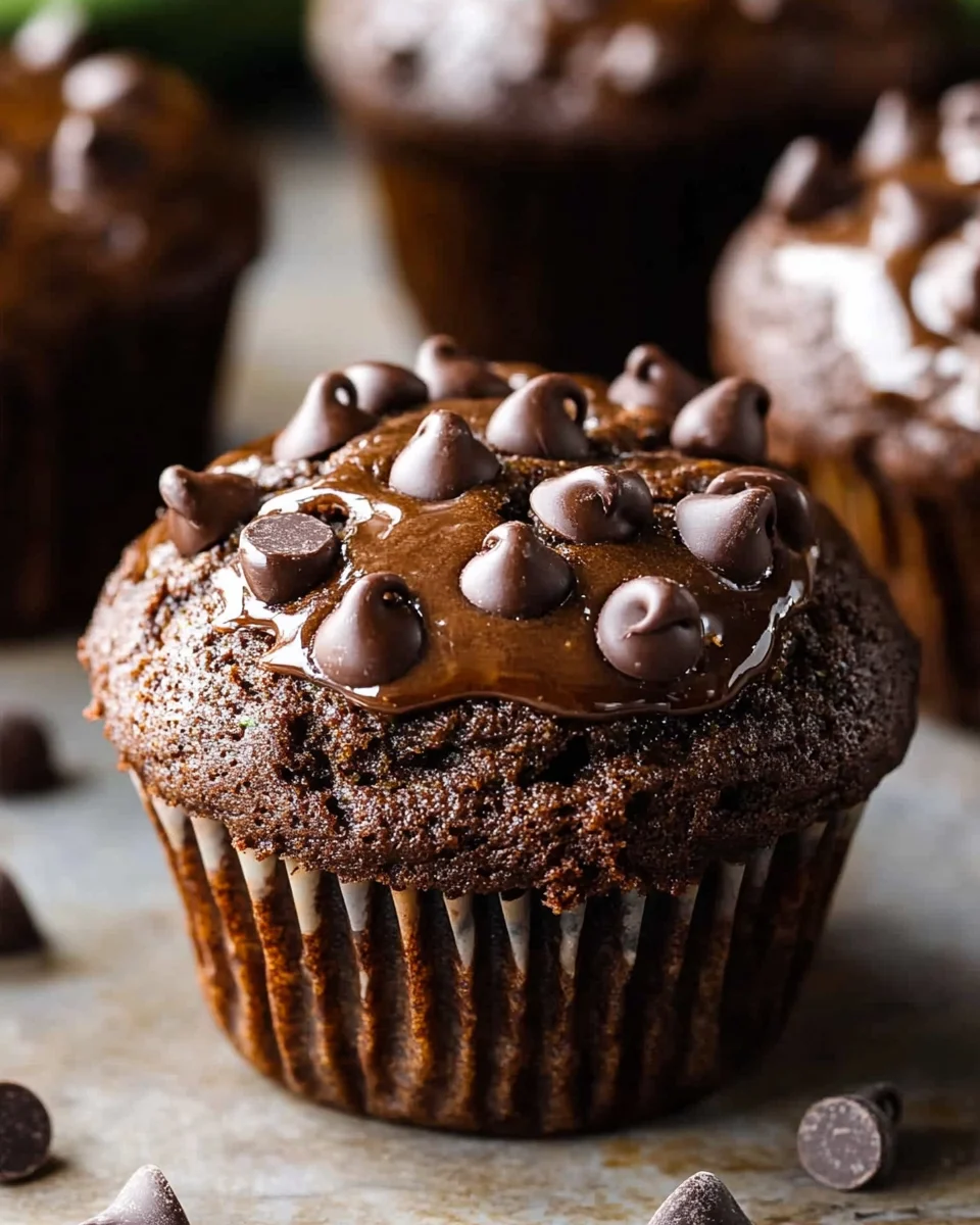Double Chocolate Zucchini Muffins