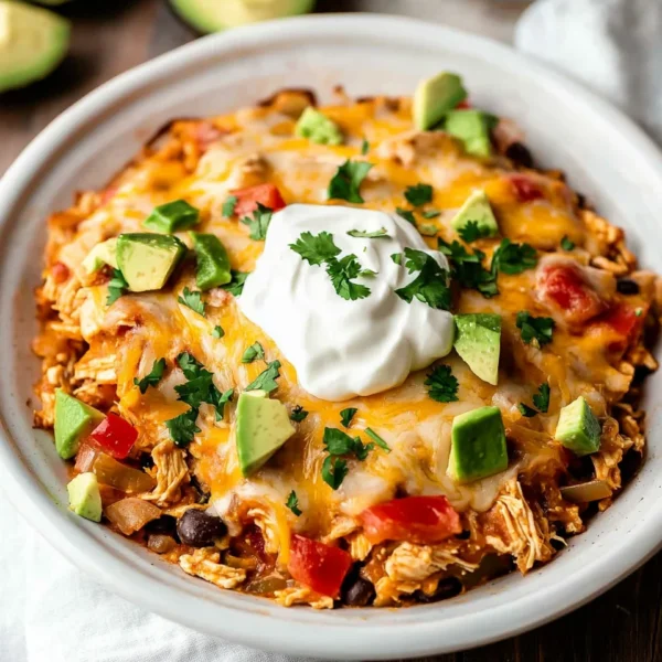 Easy Chicken Burrito Casserole