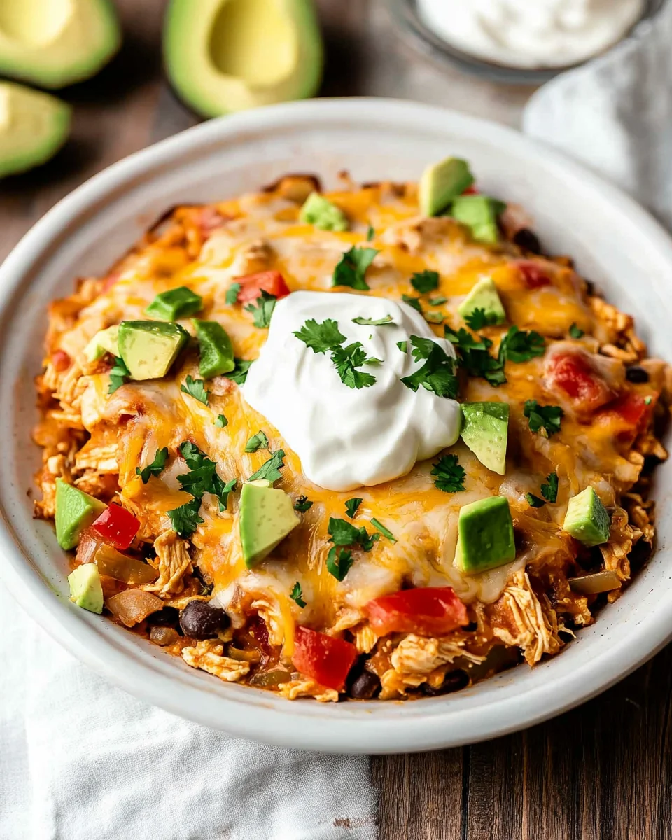 Easy Chicken Burrito Casserole