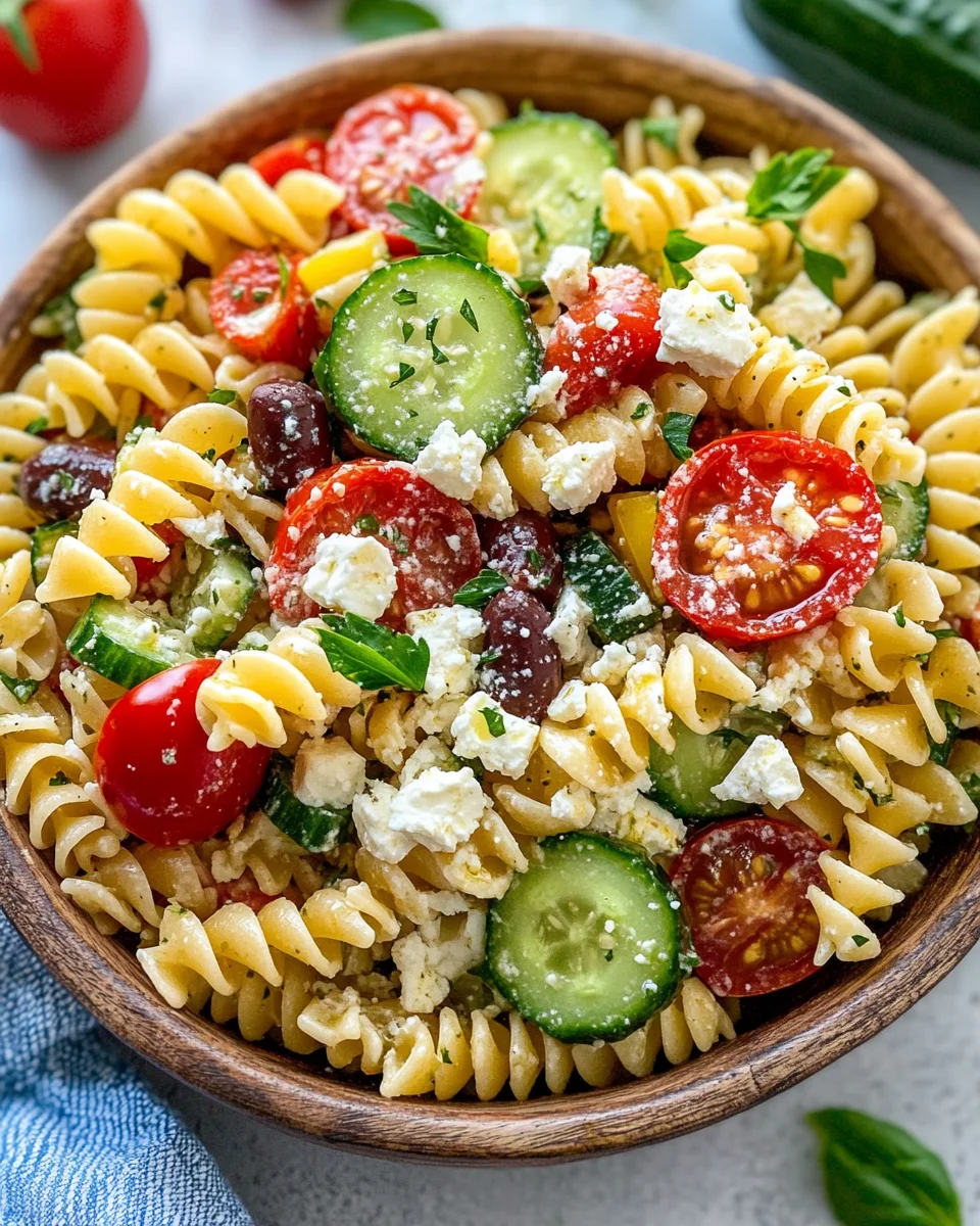 Easy Greek Pasta Salad 22 Easy Greek Pasta Salad