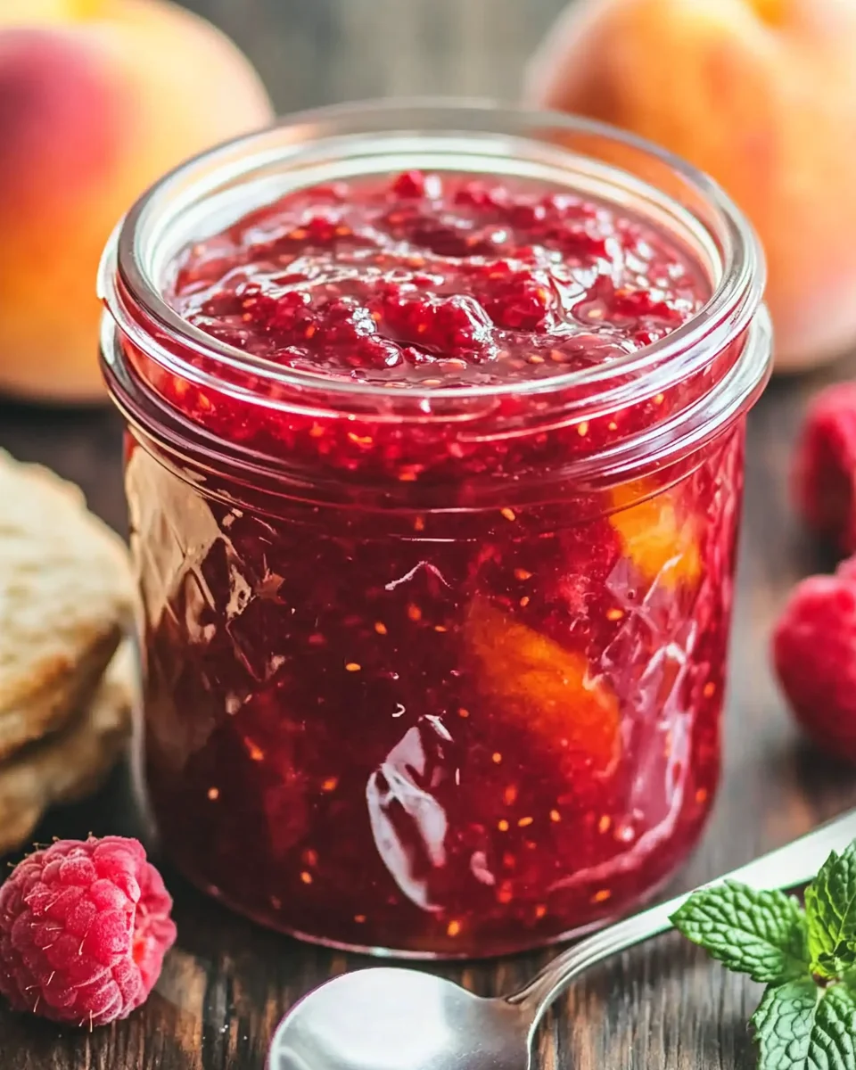Easy Raspberry Peach Jam