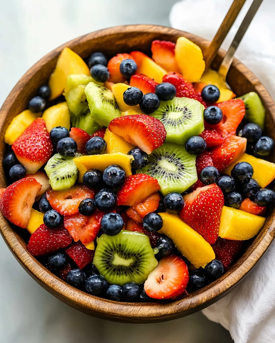 Fruit Salad with Honey Lime Dressing