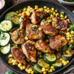 Garlic Butter Chicken with Zucchini and Corn - One-Pan, 30-Minute Meal