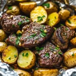 Garlic Butter Steak and Potato Foil Packets