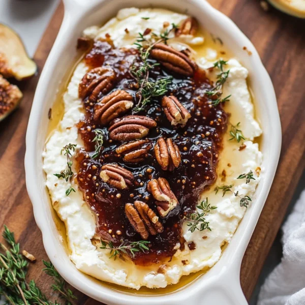 Goat Cheese Appetizer with Fig Jam and Pecans