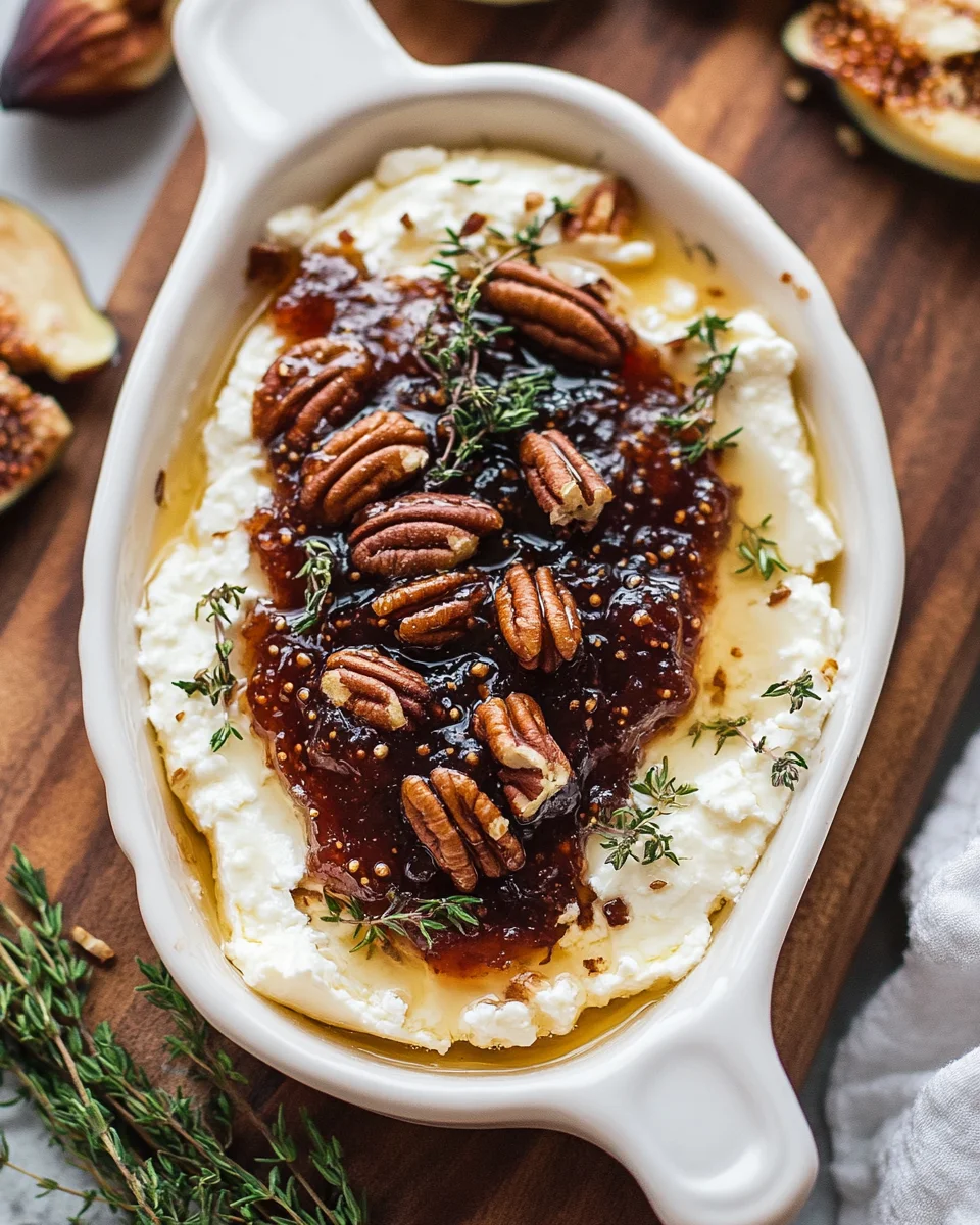 Goat Cheese Appetizer with Fig Jam and Pecans