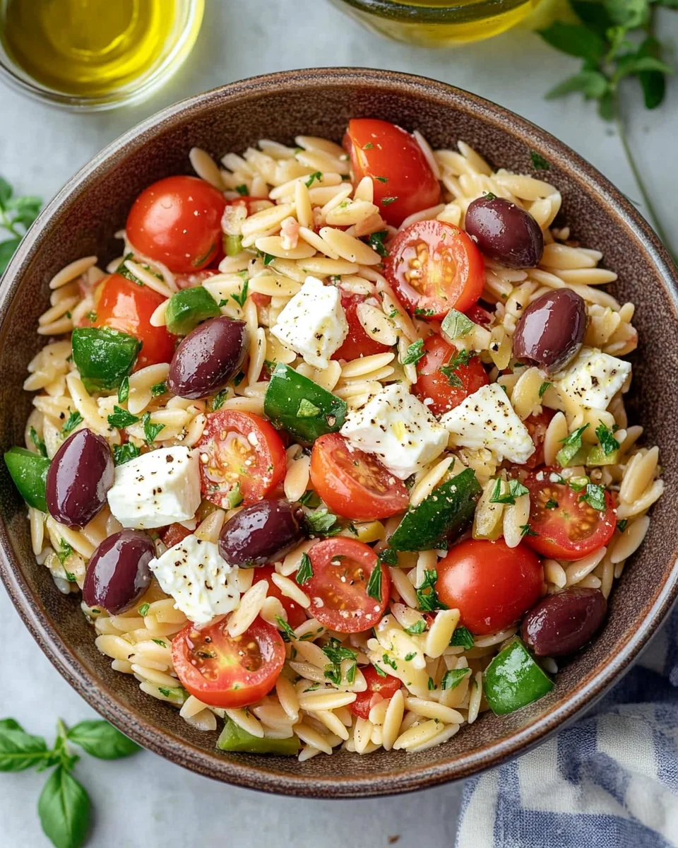 Greek Orzo Pasta Salad