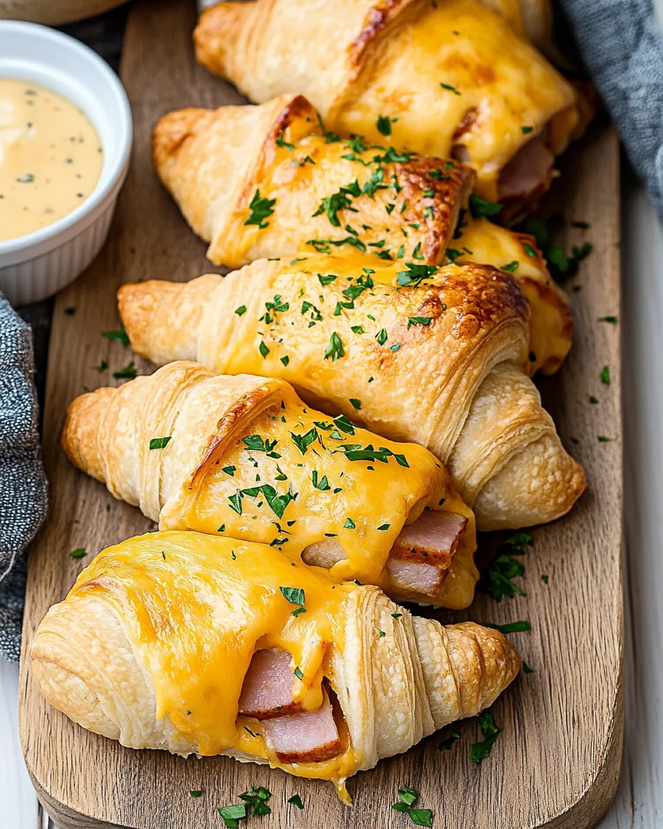 Ham & Cheddar Crescent Roll-Ups