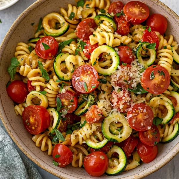 Healthy Tomato Zucchini Pasta