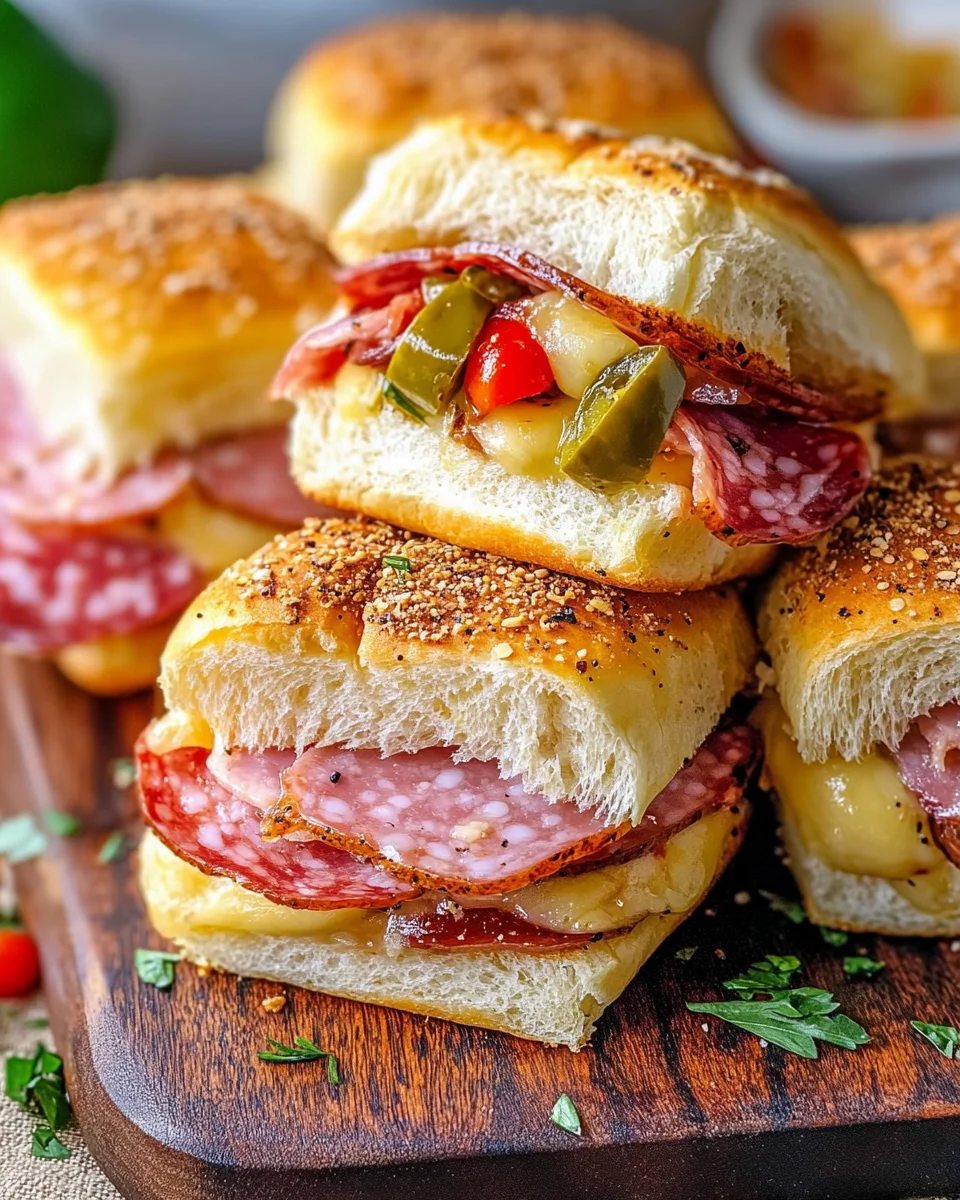 Hot Italian Sub Sliders 25 Hot Italian Sub Sliders