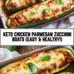 Keto Chicken Parmesan Zucchini Boats (Easy & Healthy!) 17 Pinterest Hidden Image