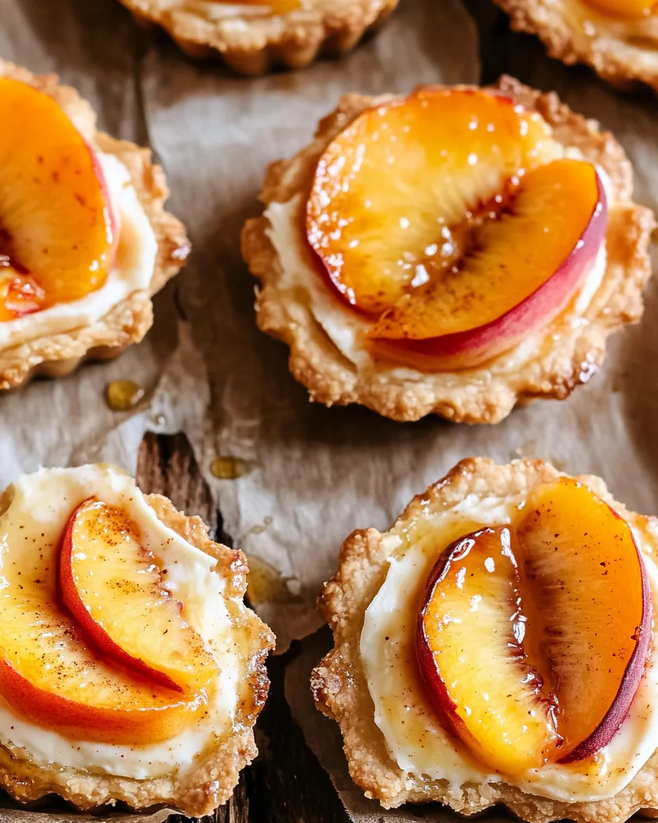 Mini Peach and Cream Cheese Tarts