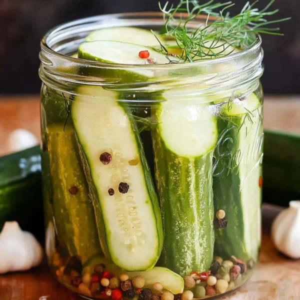 Overnight Refrigerator Dill Pickles