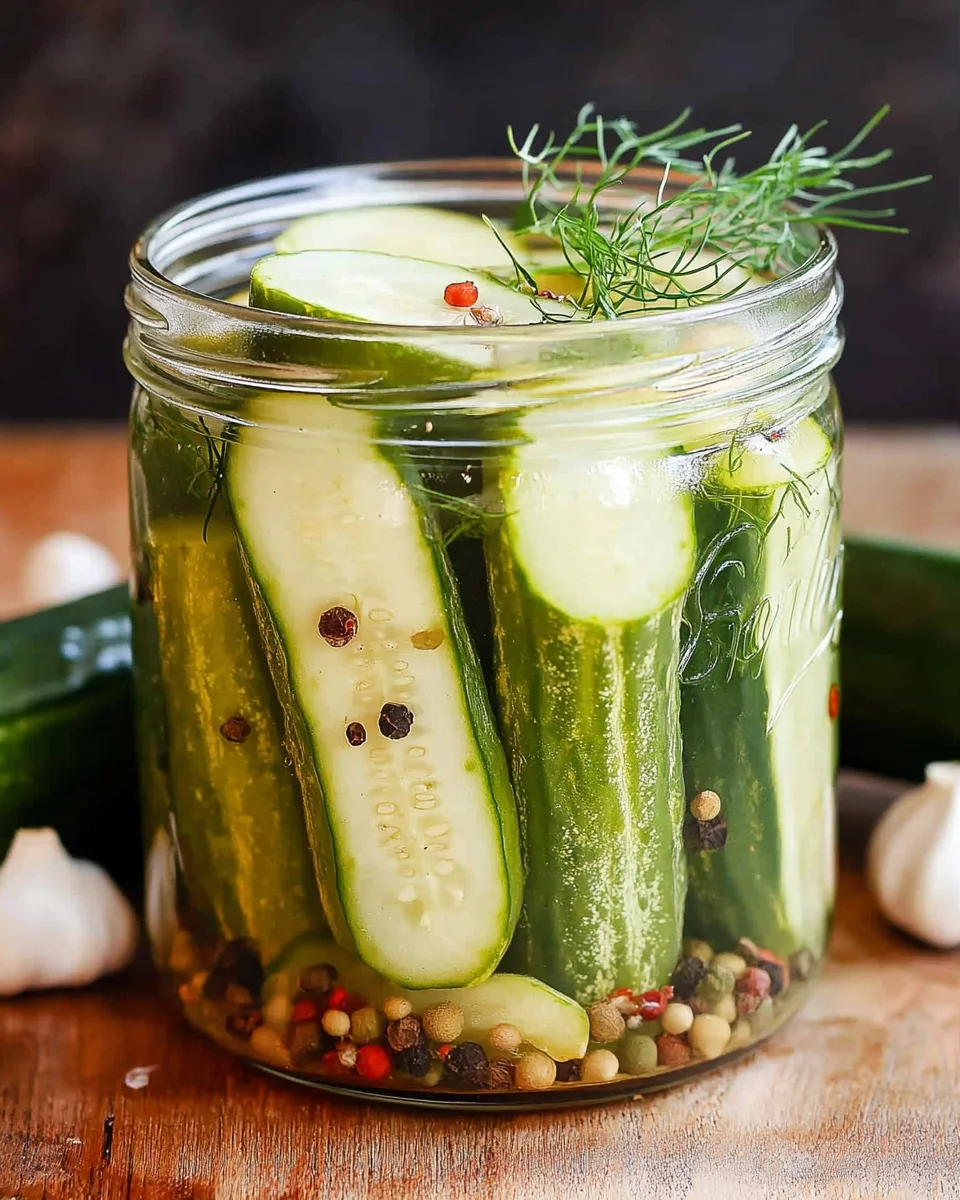 Overnight Refrigerator Dill Pickles
