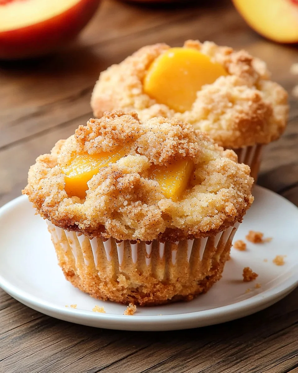 Peach Cobbler Muffins