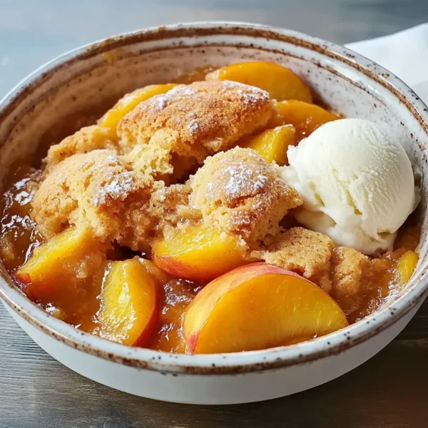 Peach Cobbler with Cake Mix