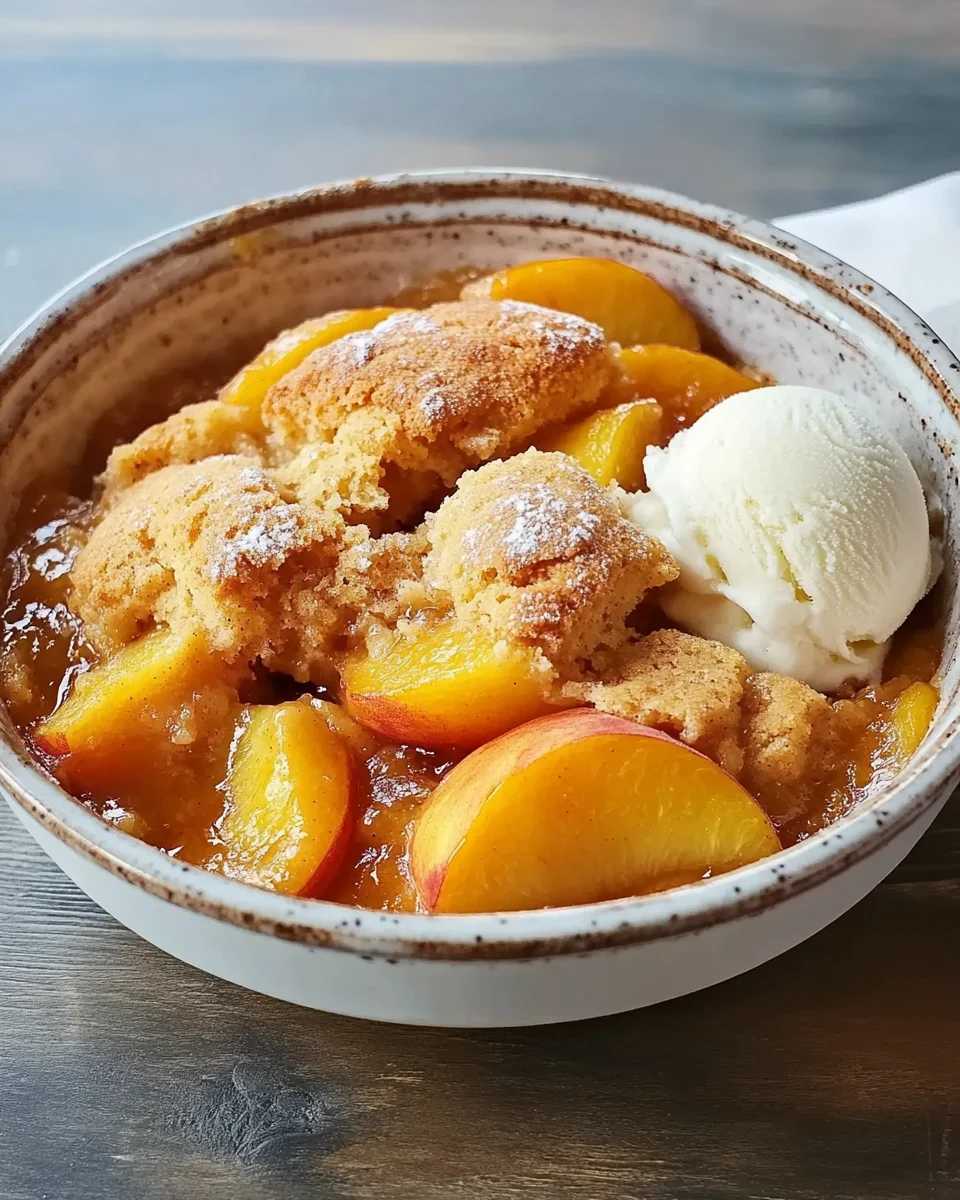 Peach Cobbler with Cake Mix