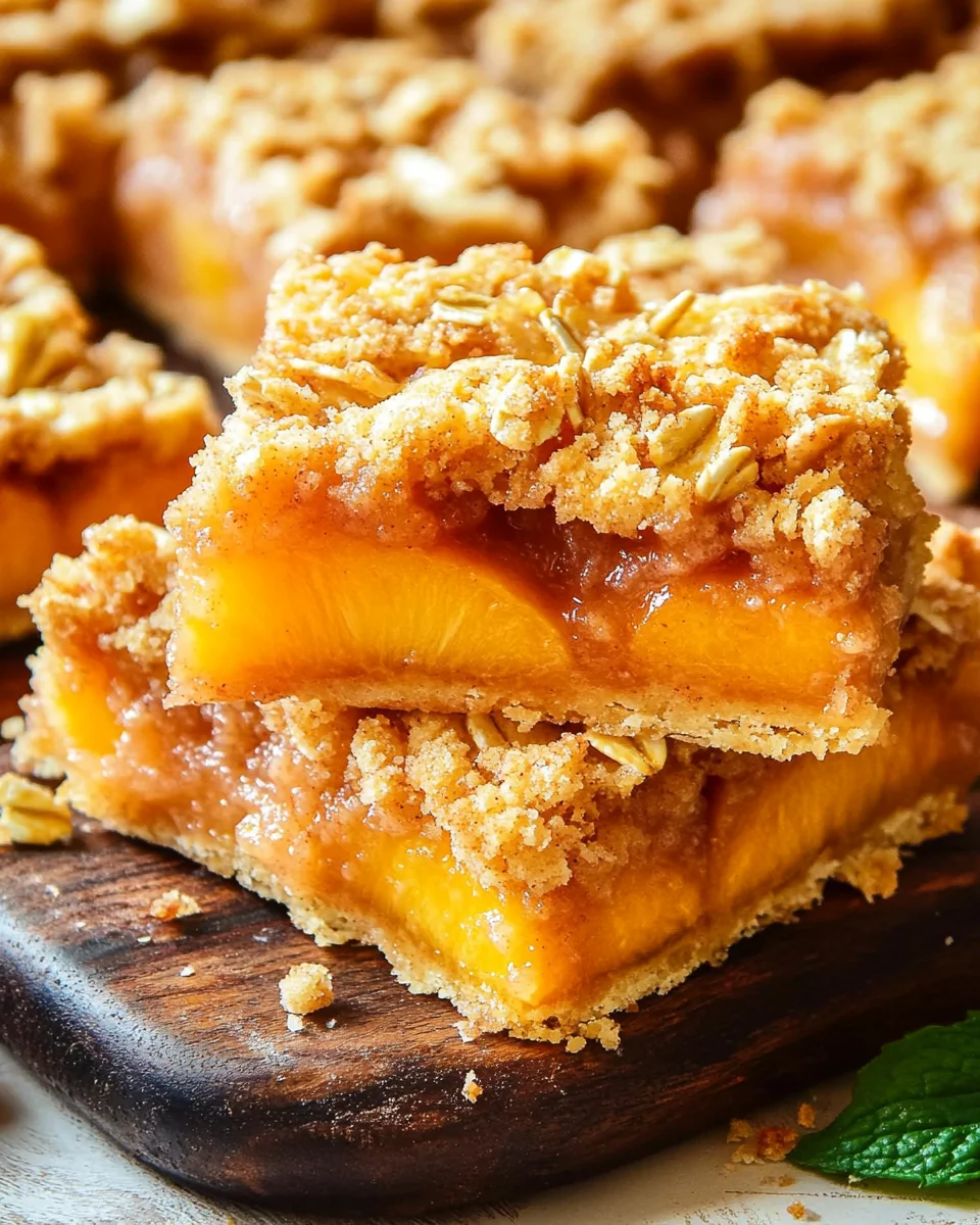 Peach Crumble Bars