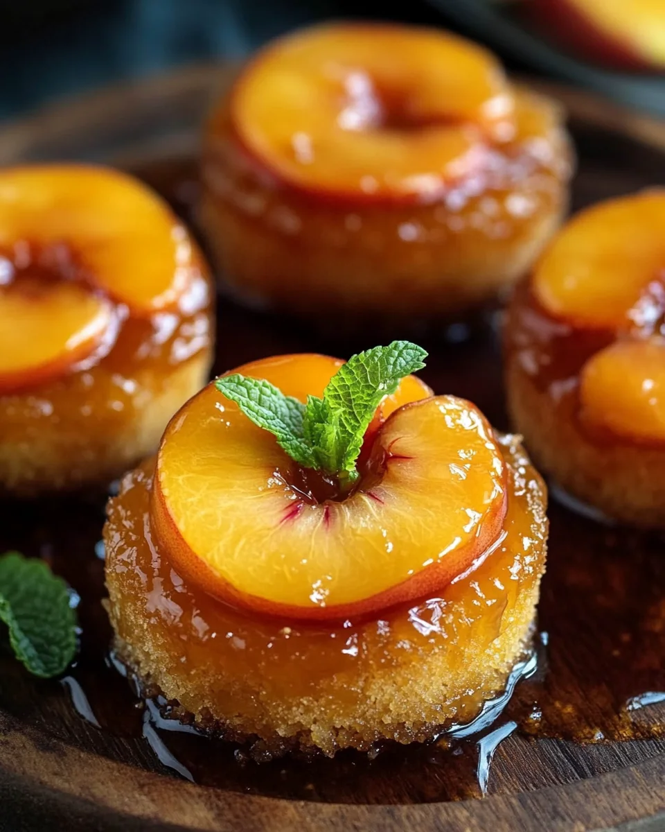 Peach Upside Down Mini Cakes