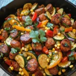 Sausage and Veggies Skillet - 30 Minute, One-Pan Meal