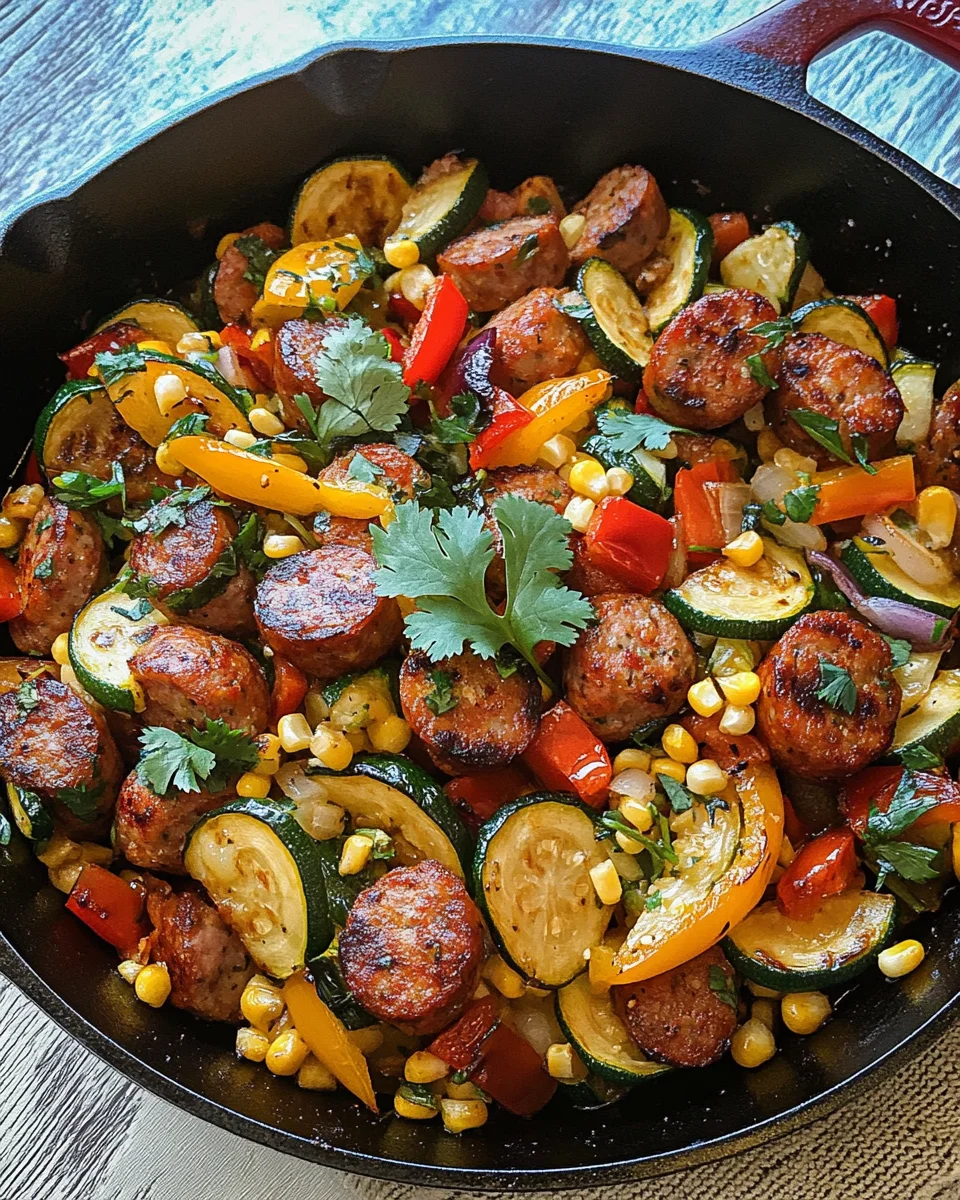 Sausage and Veggies Skillet - 30 Minute, One-Pan Meal