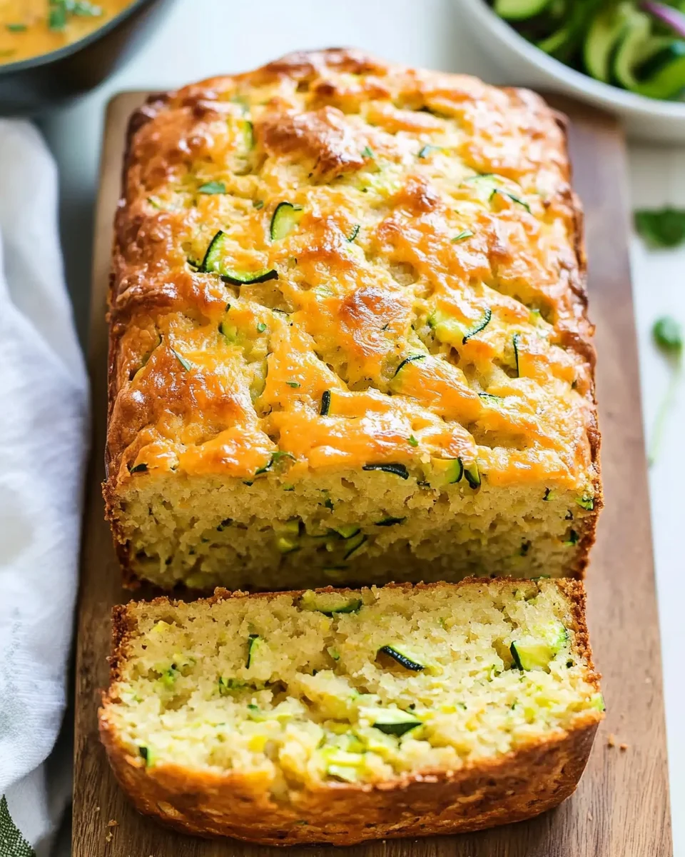 Savory Zucchini Cheddar Quick Bread