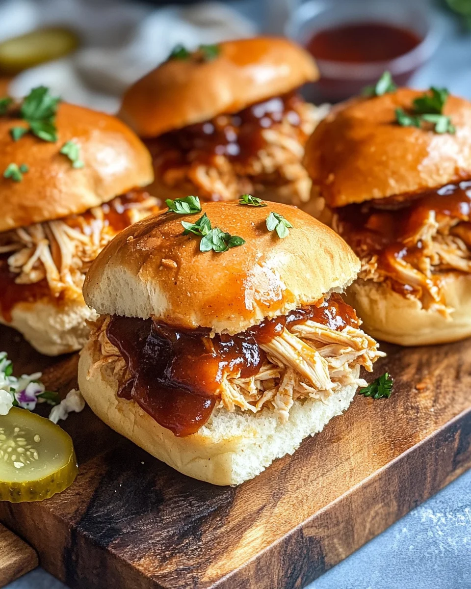 Shredded BBQ Chicken Sliders 18 Shredded