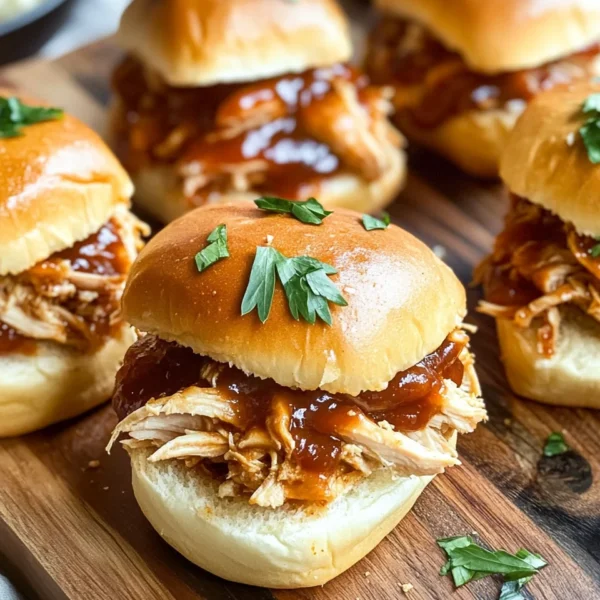 Shredded BBQ Chicken Sliders