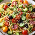 Spaghetti Pasta Salad with Italian Dressing