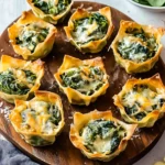 Spinach and Artichoke Wonton Cups Recipe