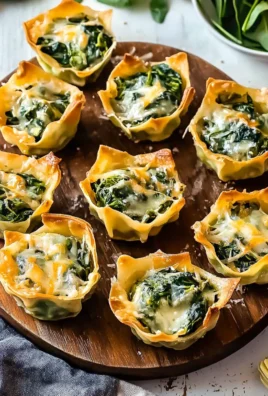 Spinach and Artichoke Wonton Cups Recipe