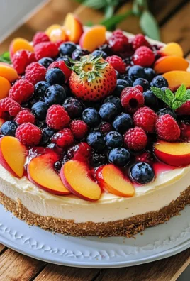 Summer Berry and Peach Cheesecake Recipe