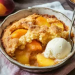 Super Easy Peach Cobbler