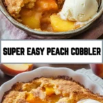 Super Easy Peach Cobbler 15 Pinterest Hidden Image