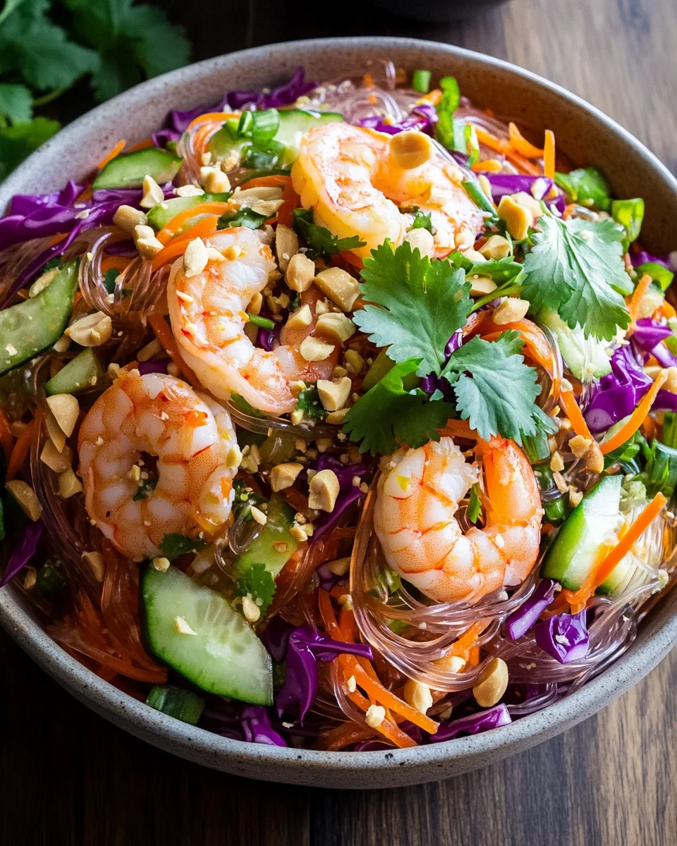Thai Glass Noodle Salad with Peanut Dressing