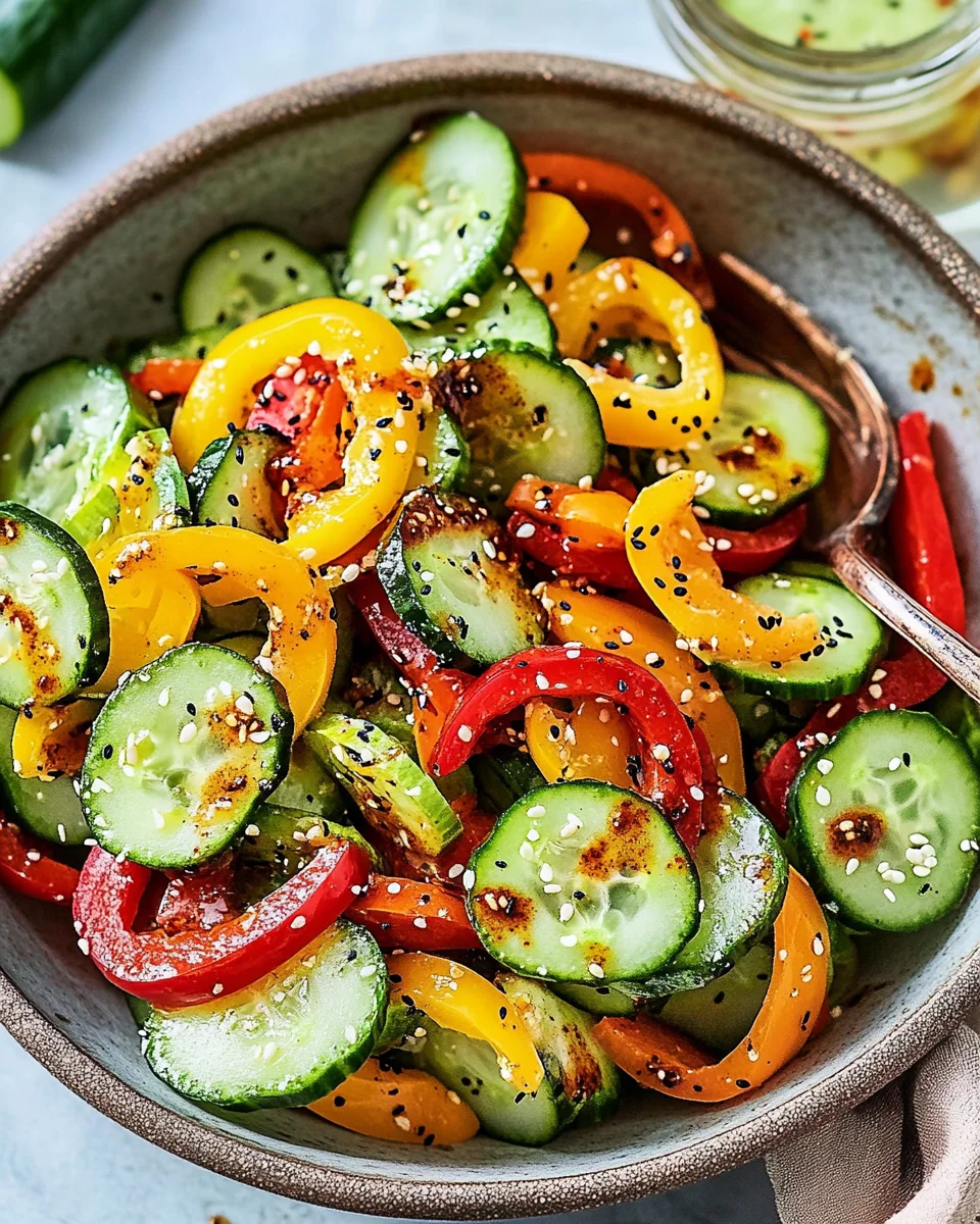 Viral TikTok Cucumber & Bell Pepper Salad 16 Viral