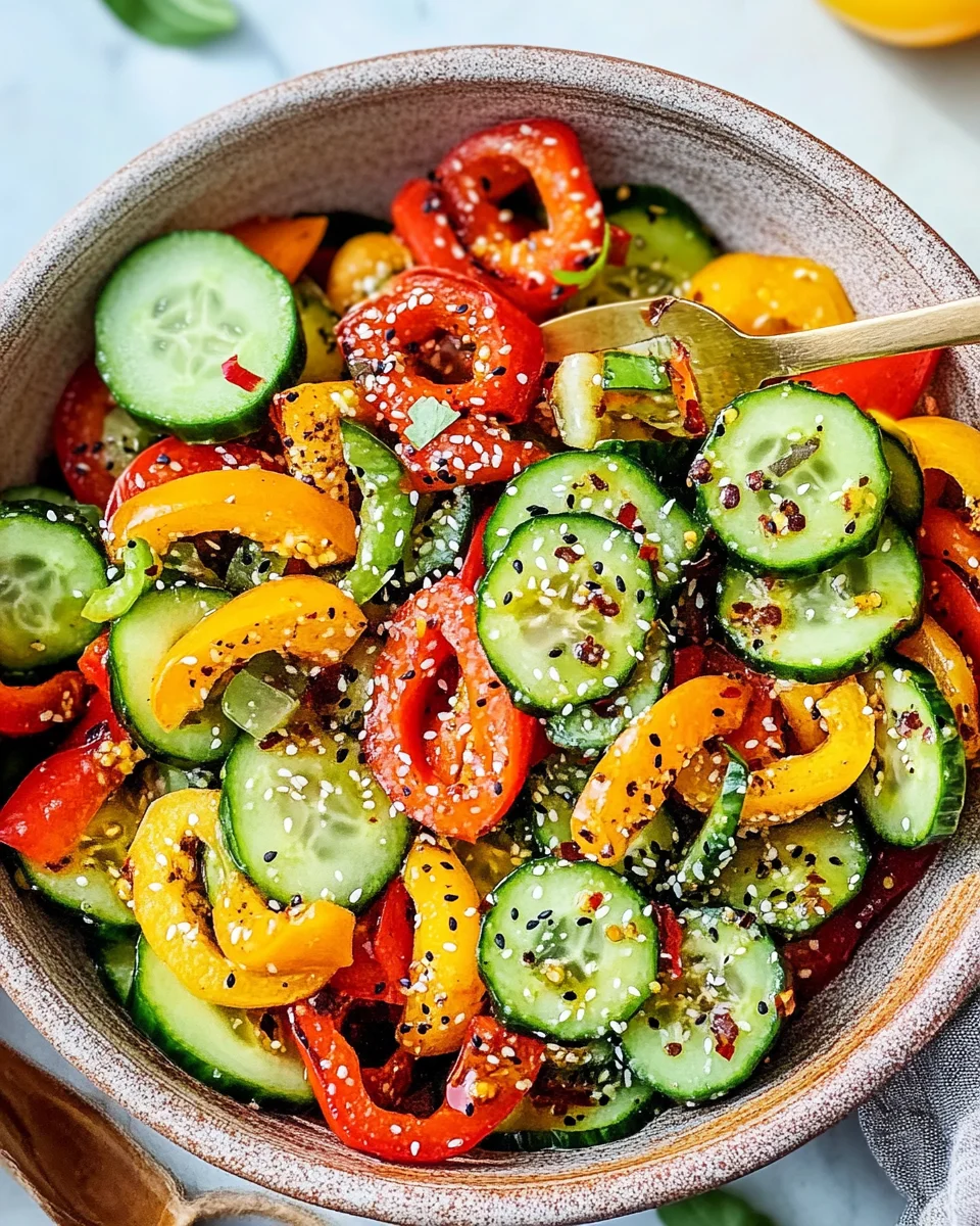 Viral TikTok Cucumber & Bell Pepper Salad 19 Viral TikTok Cucumber & Bell Pepper Salad