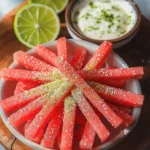 Watermelon Fries with Coconut Lime Dip | Healthy Summer Snack!