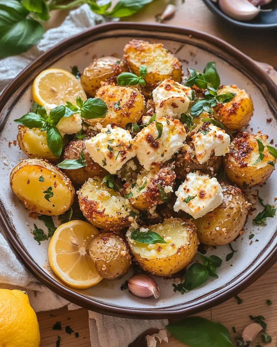 Baked Feta Potatoes