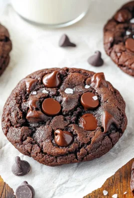 Bakery Style Double Chocolate Chip Cookies