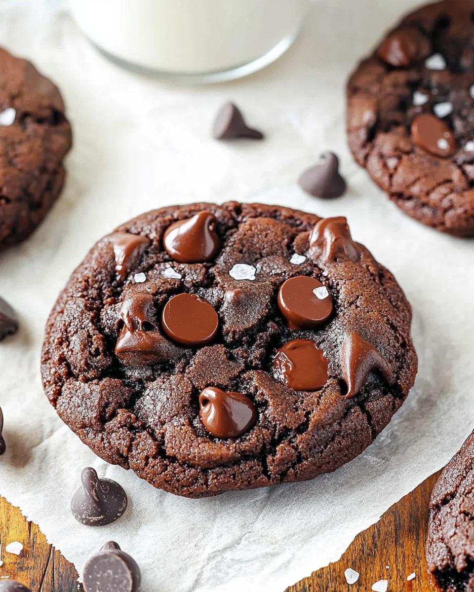 Bakery Style Double Chocolate Chip Cookies