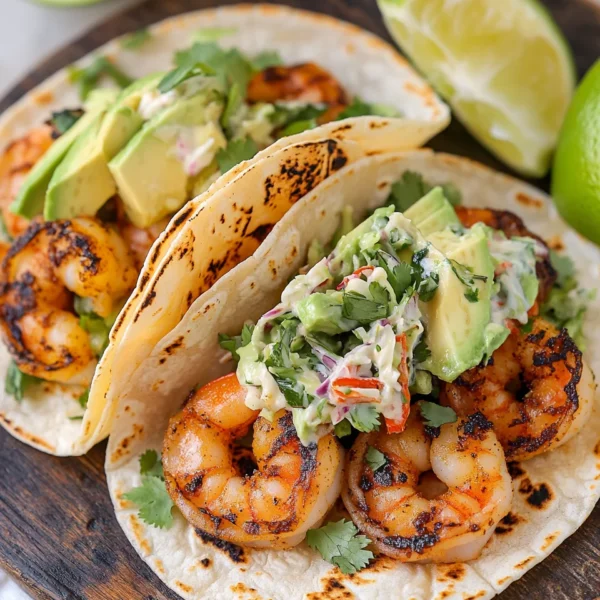 Cilantro Lime Shrimp Tacos with Creamy Slaw