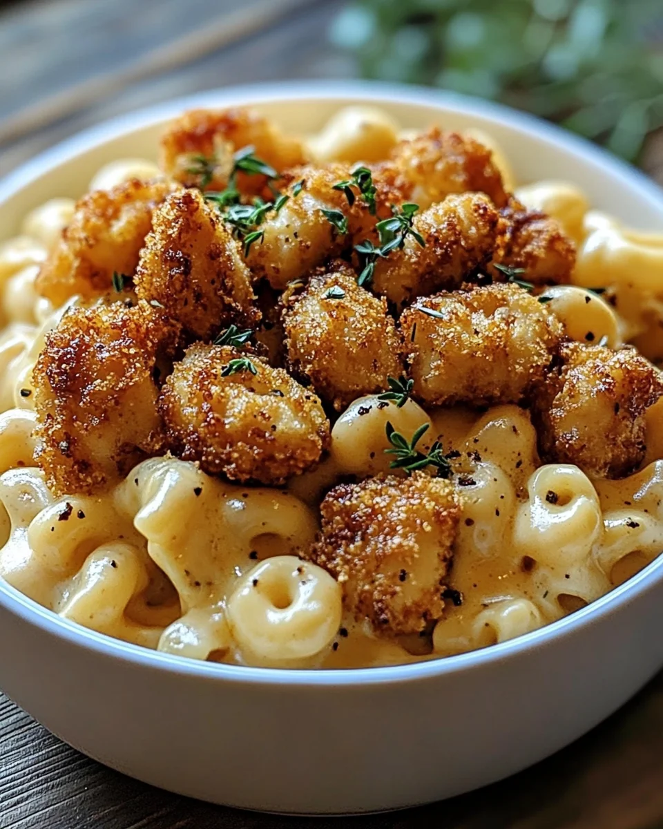 Creamy Honey Pepper Chicken Mac and Cheese Delight