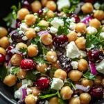Feta & Cranberry Chickpeas with Lemon Vinaigrette