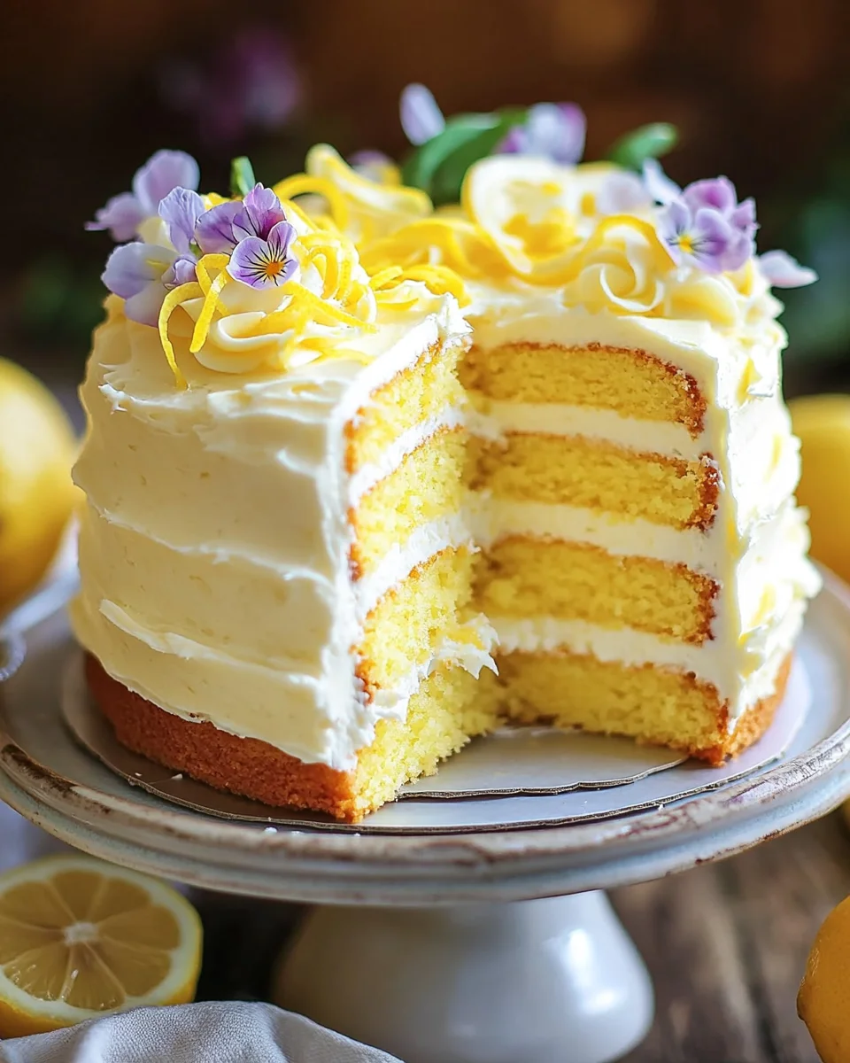 Lemon Velvet Cake with Lemon Cream Cheese Frosting 23 Lemon