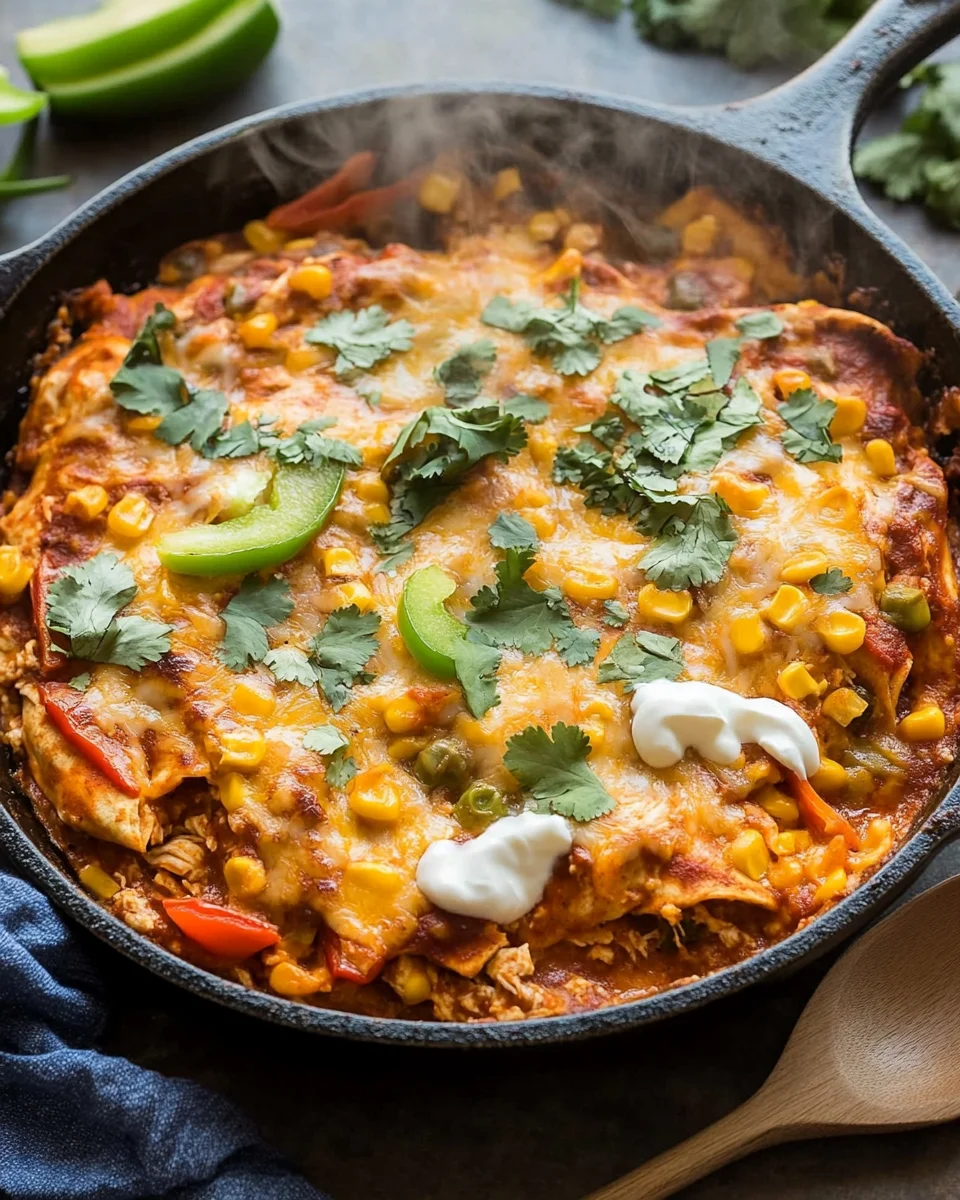 One Skillet Street Corn Chicken Enchilada Bake 27 One Skillet Street Corn Chicken Enchilada Bake